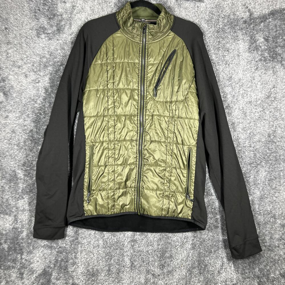 Smartwool Jacket Mens XL Green Quilted Insulated Full Zip Smartloft Hybrid Wool